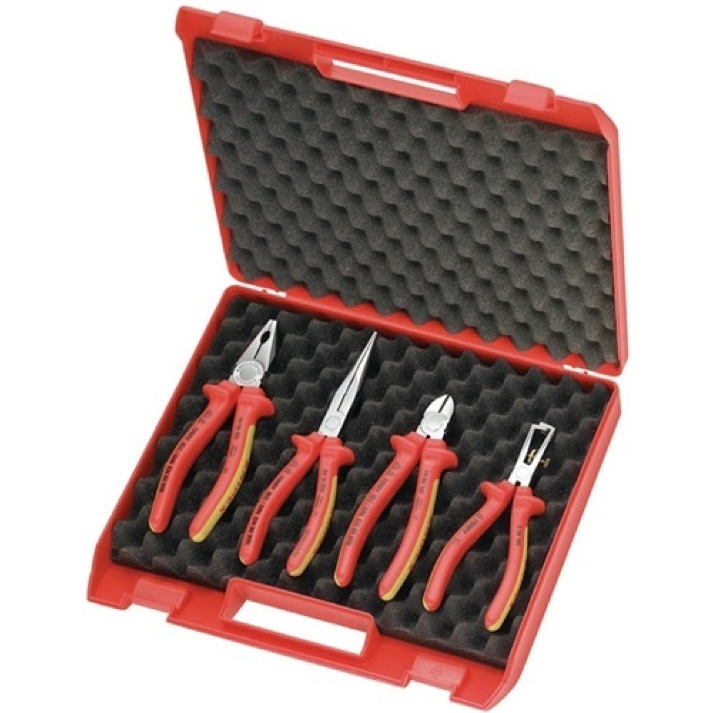 Produktabbildung: Zangensatz Kompakt-Box Inh.4tlg.VDE Kunststoffkoffer KNIPEX