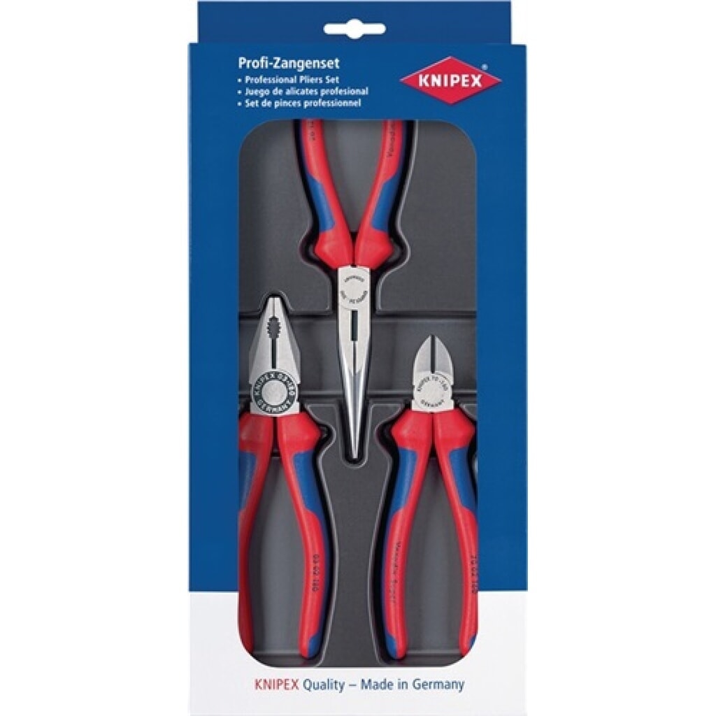 Zangensatz Montage-Paket Inh.3tlg.Ku.-Tiefziehteil KNIPEX Produktabbildung: Zangensatz Montage-Paket Inh.3tlg.Ku.-Tiefziehteil KNIPEX