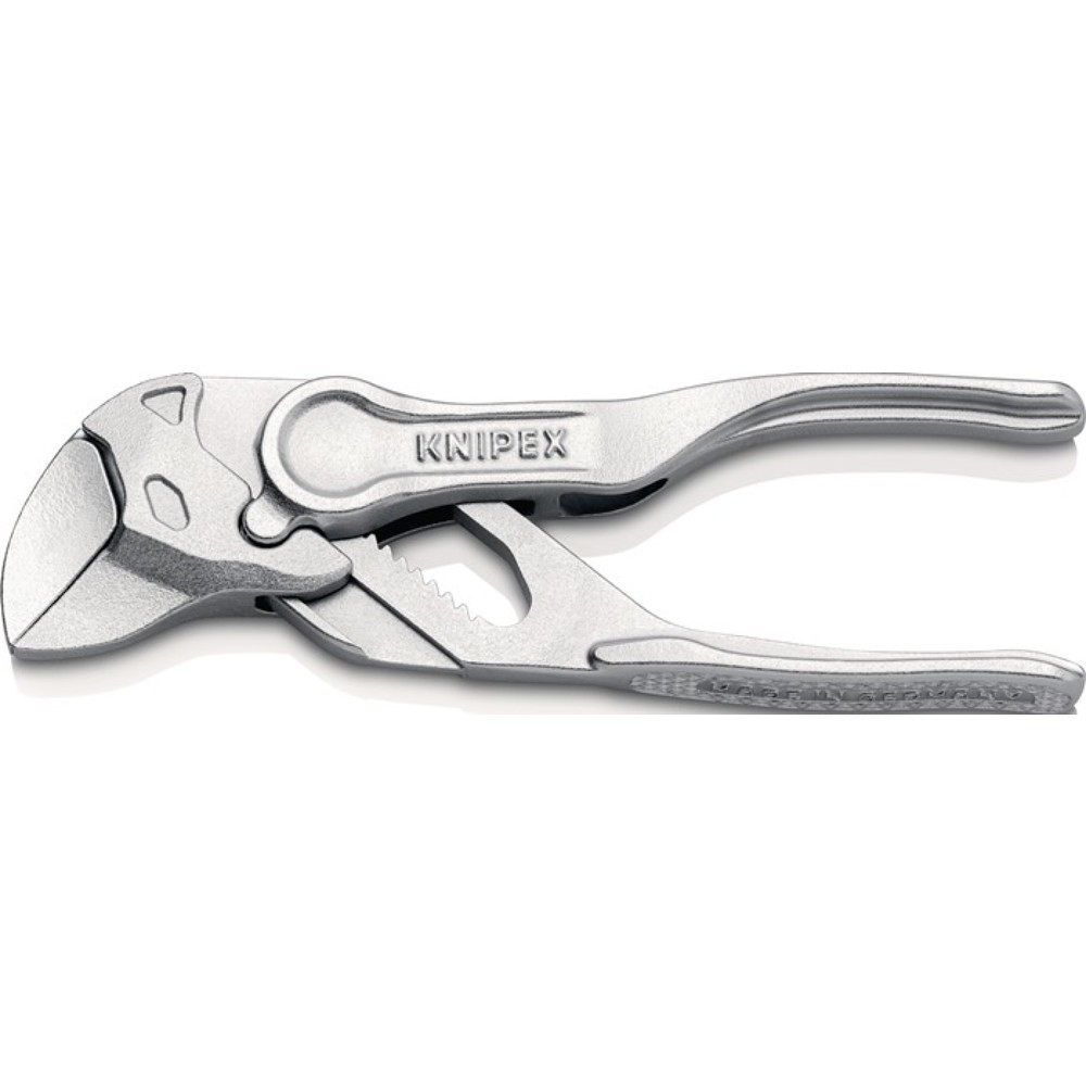 Produktabbildung: Knipex Zangenschlüssel XS, Länge 100 mm Spannweite 21 mm, verchromt aufgeprägte raue Oberfläche