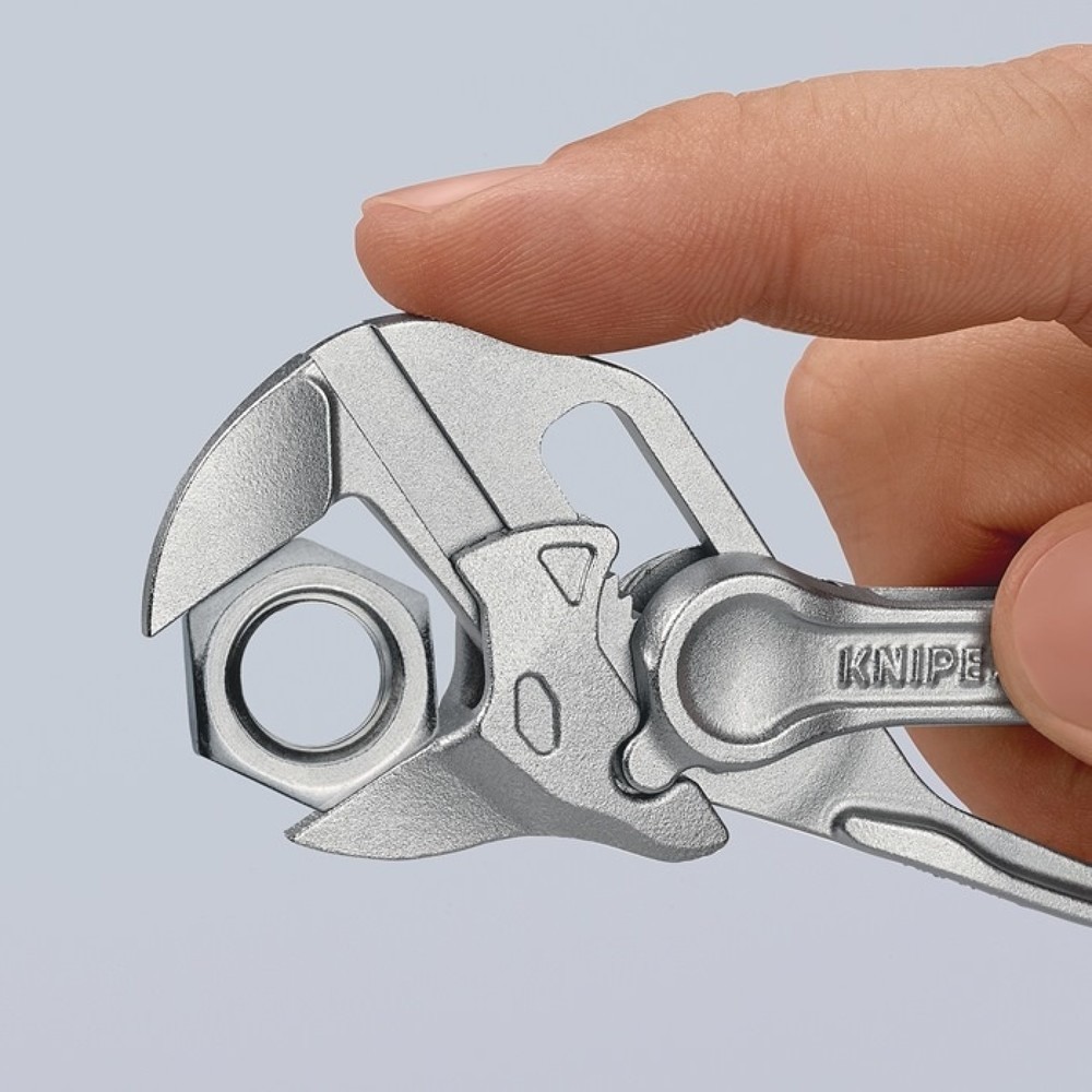 Produktabbildung Nr. 3: Knipex Zangenschlüssel XS, Länge 100 mm Spannweite 21 mm, verchromt aufgeprägte raue Oberfläche