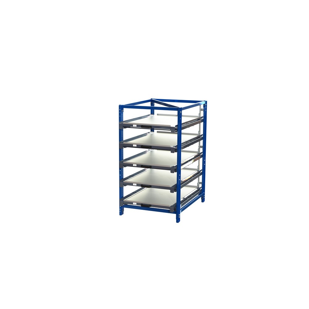 Produktabbildung Nr. 1: Kompakt-Auszugsregal mit 5 Schubfächern, Fachlast 150 kg, Höhe 1.560 mm
