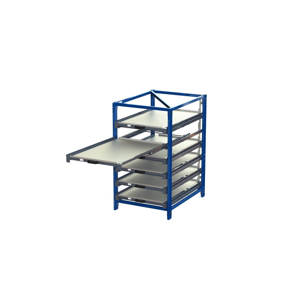 Produktabbildung Nr. 2: Kompakt-Auszugsregal mit 6 Schubfächern, Fachlast 150 kg, Höhe 1.560 mm