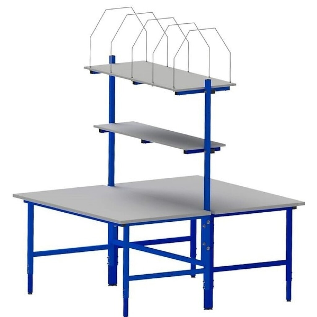 DAHMEN Manuell höhenverstellbarer Packtisch Classic, beidseitig, Komplett-Set, HxBxT 700-950 x 1.600 x 1.840 mm Produktabbildung: DAHMEN Manuell höhenverstellbarer Packtisch Classic, beidseitig, Komplett-Set, HxBxT 700-950 x 1.600 x 1.840 mm