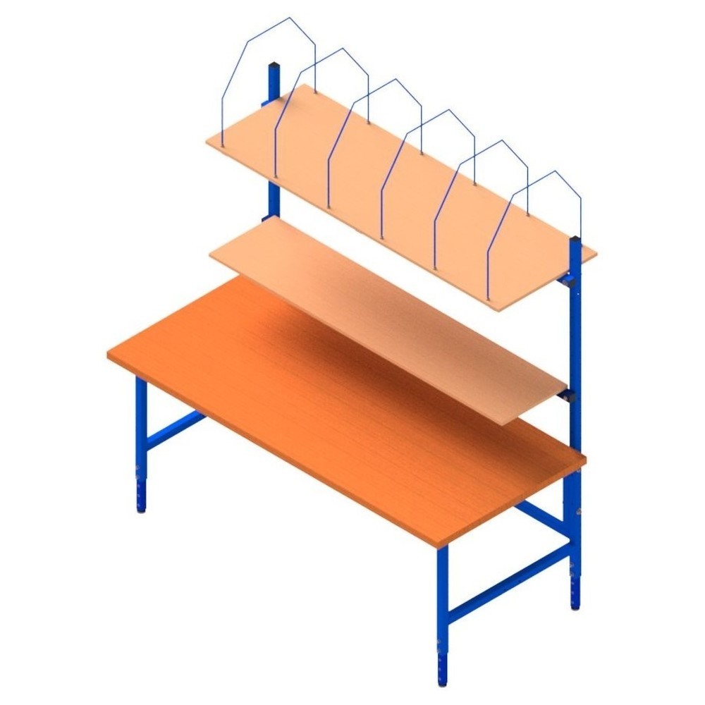 Produktabbildung Nr. 2: Komplett-Set Einzelpacktisch Multiplex, HxBxT 710-960 x 2.000 x 900 mm