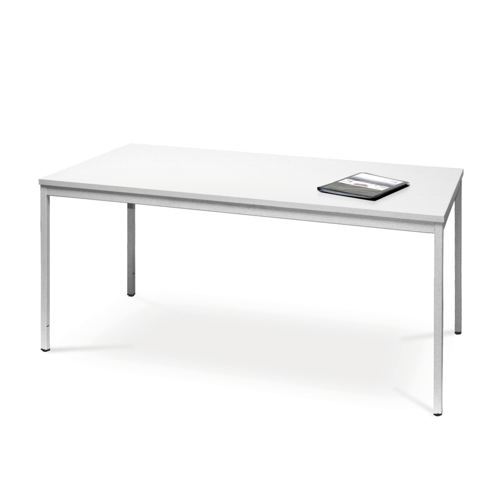 Produktabbildung: Hammerbacher Konferenztisch Klassik, Quadratrohr, BxT 1.600 x 800 mm, grau