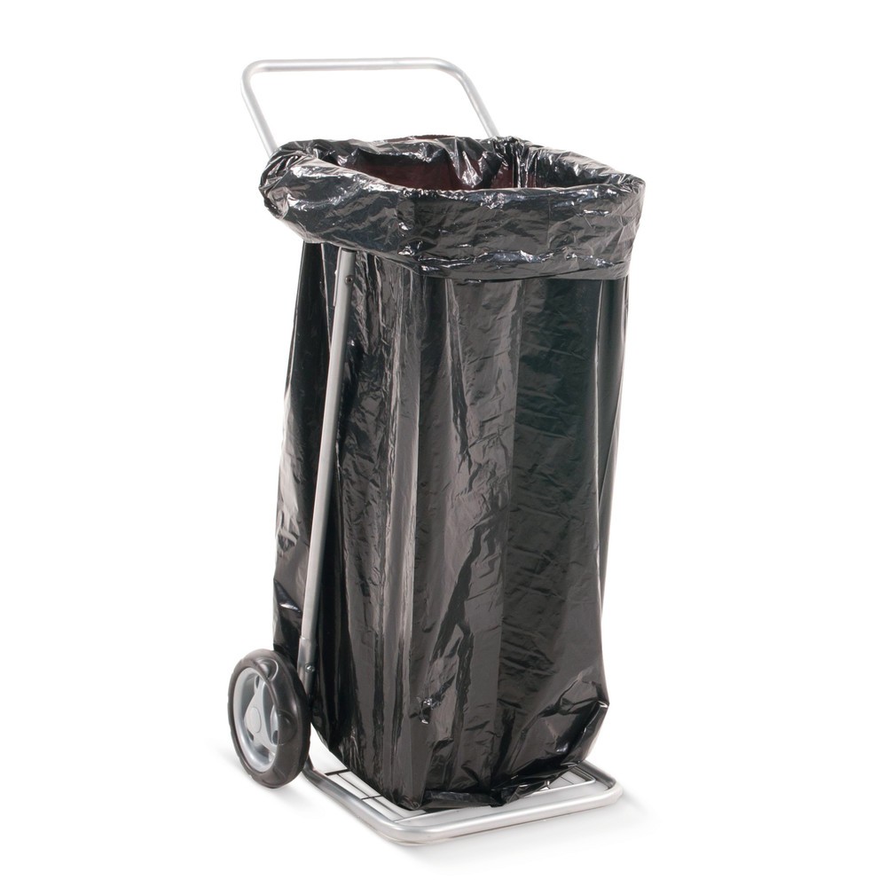 Produktabbildung: Kongamek Abfallsackhalter, mit 2 Vollgummirädern, bis 125 Liter, Tragkraft 50 kg, offen