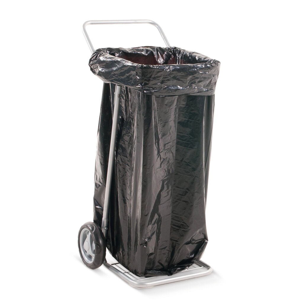 Produktabbildung: Kongamek Abfallsackhalter, mit 2 Vollgummirädern, bis 125 Liter, Tragkraft 50 kg, offen