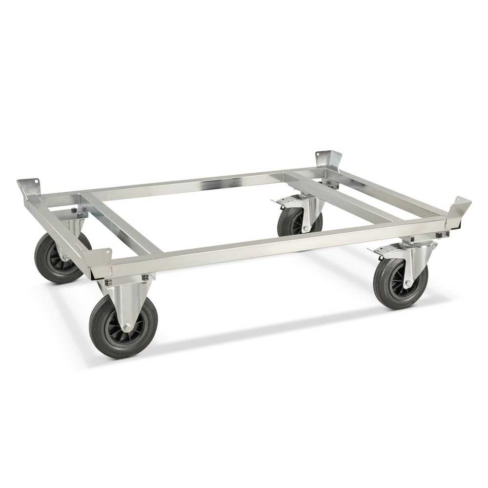Produktabbildung: Kongamek Fahrgestell mit Fangecken, verzinkt, Ladehöhe 305 mm