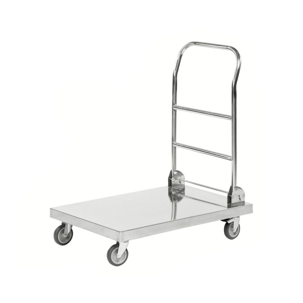 Produktabbildung: Kongamek Transportwagen, komplett Edelstahl 18/0, Ladefläche BxT 520 x 825 mm