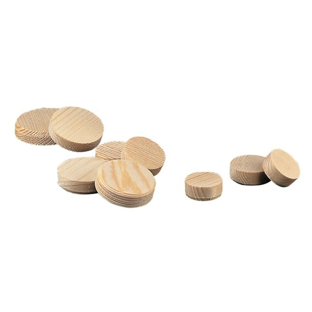 Produktabbildung: Konusplättchen, Kiefernholz, Ø 40 mm, Inhalt je Karton ca. 140 St.