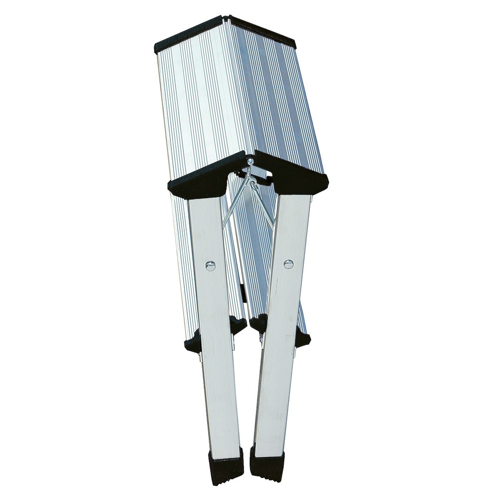Produktabbildung Nr. 2: KRAUSE® MONTO Doppel-Klapptritt aus Aluminium, Standhöhe 0,45 m, alufarben