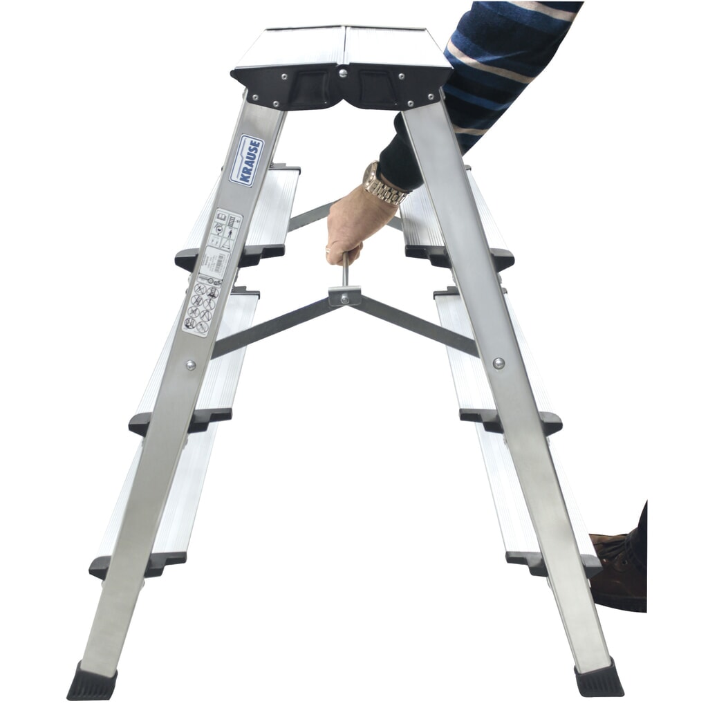 KRAUSE® MONTO Industrie-Doppel-Klapptritt, Standhöhe 0,65 m Produktabbildung Nr. 2: KRAUSE® MONTO Industrie-Doppel-Klapptritt, Standhöhe 0,65 m
