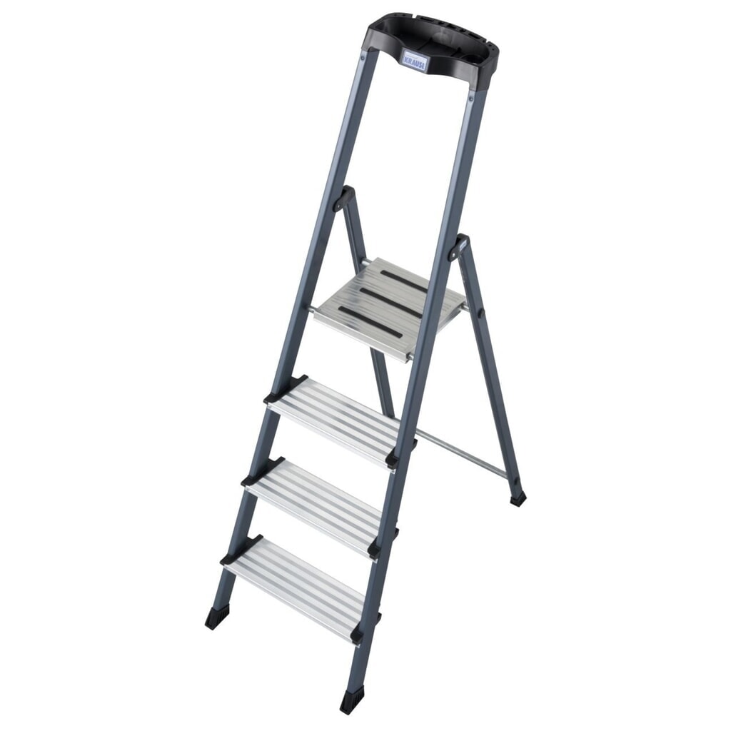 KRAUSE® Securo r 1x4 Stufen, eloxiert Produktabbildung: KRAUSE® Securo r 1x4 Stufen, eloxiert