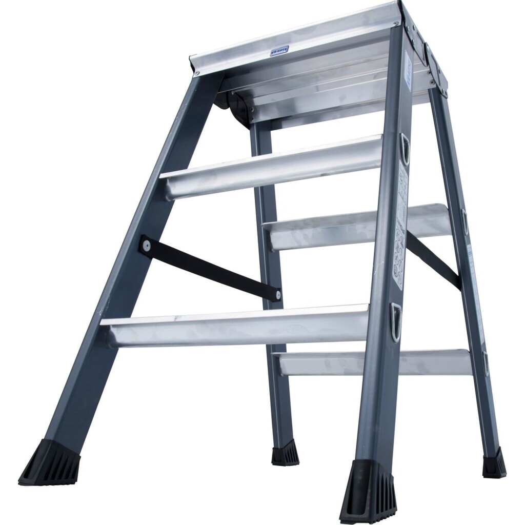 Produktabbildung Nr. 2: KRAUSE® SePro D Doppelleiter, eloxiert 2x3 Stufen