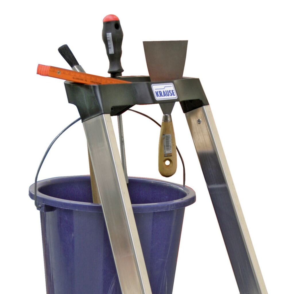 KRAUSE® Stufen-r, 1-seitig begehbar, eloxiertes Aluminium, Standhöhe 0,85 m Produktabbildung Nr. 6: KRAUSE® Stufen-r, 1-seitig begehbar, eloxiertes Aluminium, Standhöhe 0,85 m