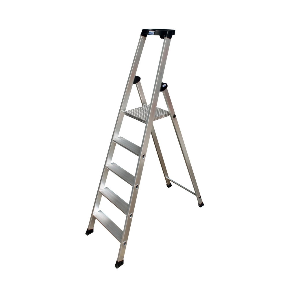 Produktabbildung: KRAUSE® Stufen-r, hochfest gebördelt aus Aluminium, Standhöhe 1,05 m