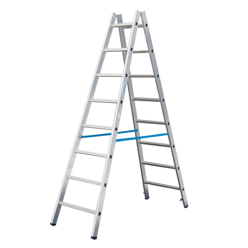 Produktabbildung: KRAUSE® STABILO Aluminium-Sprossenleiter, 2-seitig begehbar, Standhöhe 1,30 m