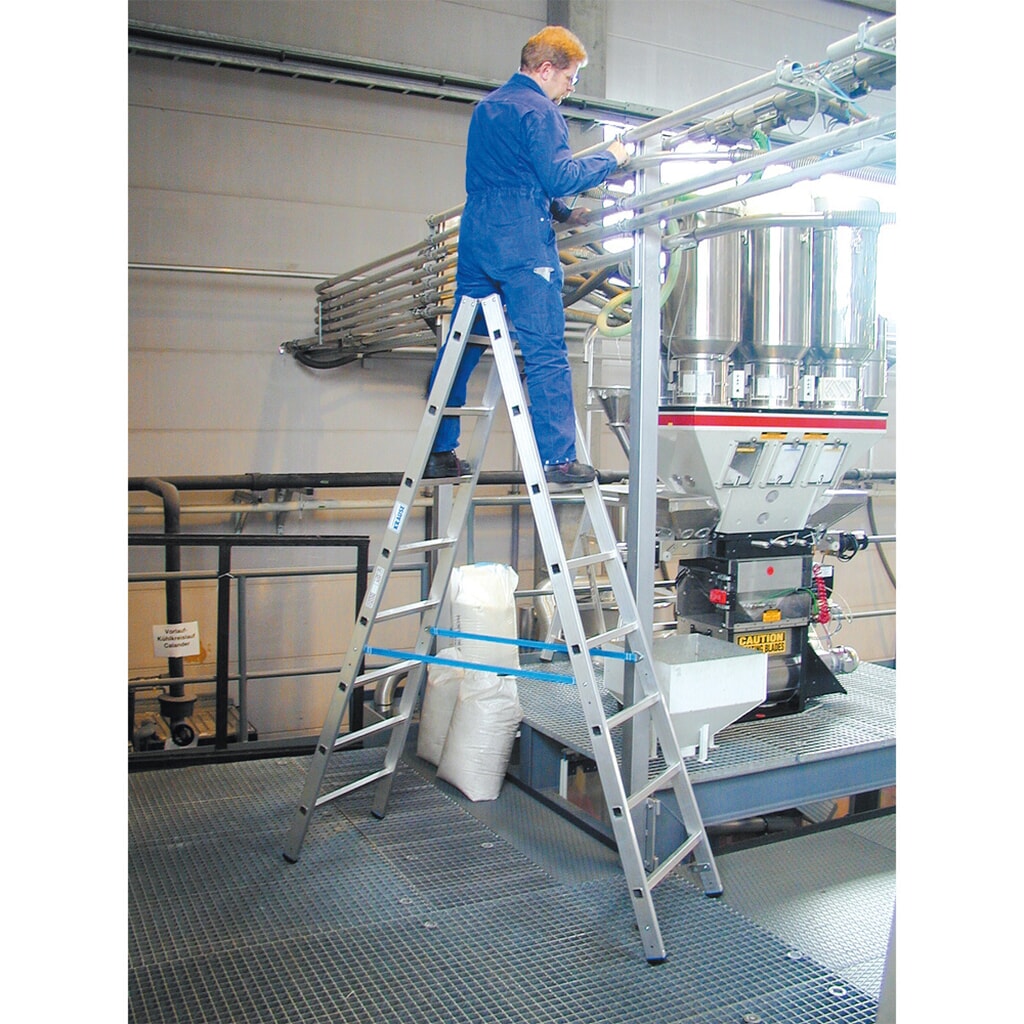 KRAUSE® STABILO Aluminium-Sprossenleiter, 2-seitig begehbar, Standhöhe 2,10 m Produktabbildung Nr. 3: KRAUSE® STABILO Aluminium-Sprossenleiter, 2-seitig begehbar, Standhöhe 2,10 m