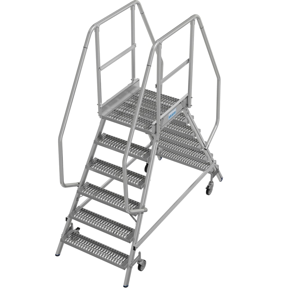 Produktabbildung Nr. 15: KRAUSE® STABILO fahrbare Podestleiter, beidseitig begehbar, Profilrost R13, 2 x 6 Stufen