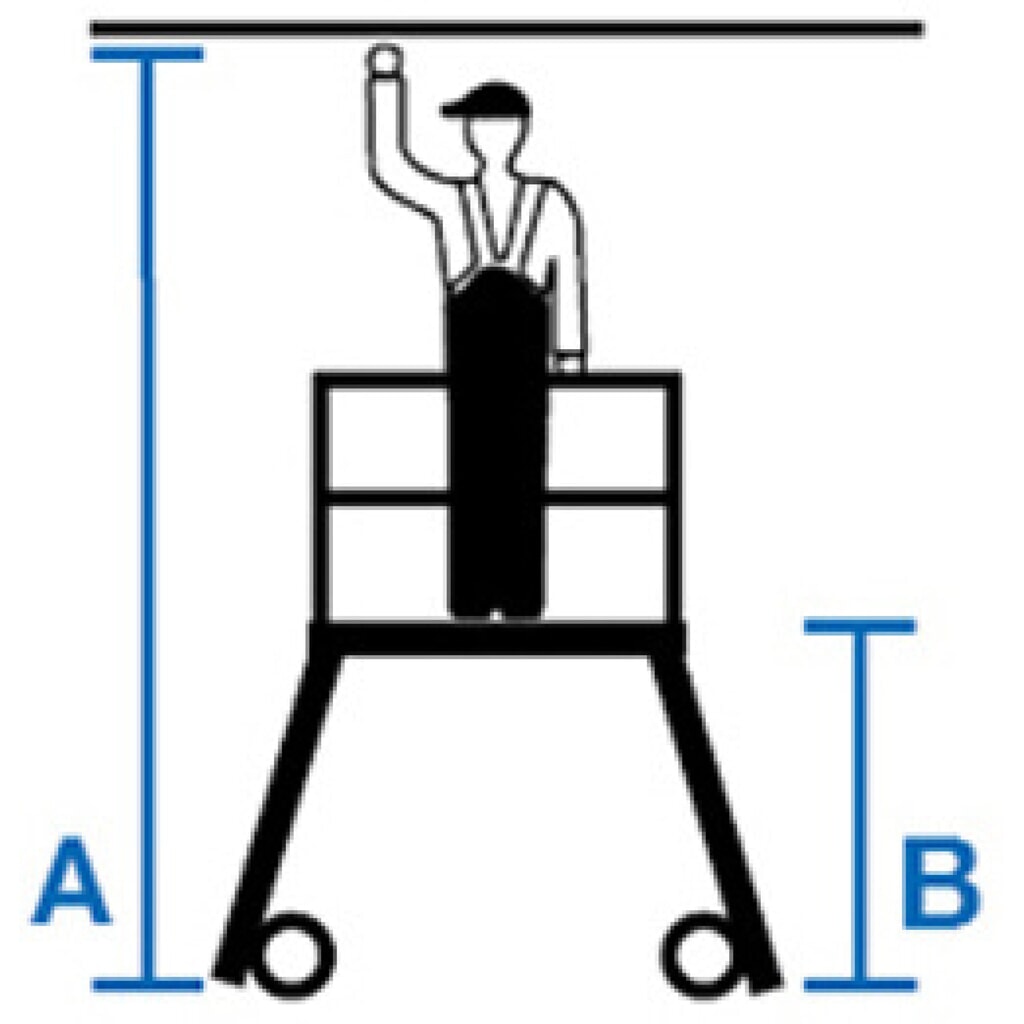 Produktabbildung Nr. 5: KRAUSE® STABILO fahrbare Podestleiter, einseitig begehbar, Profilrost R13, 2 Stufen
