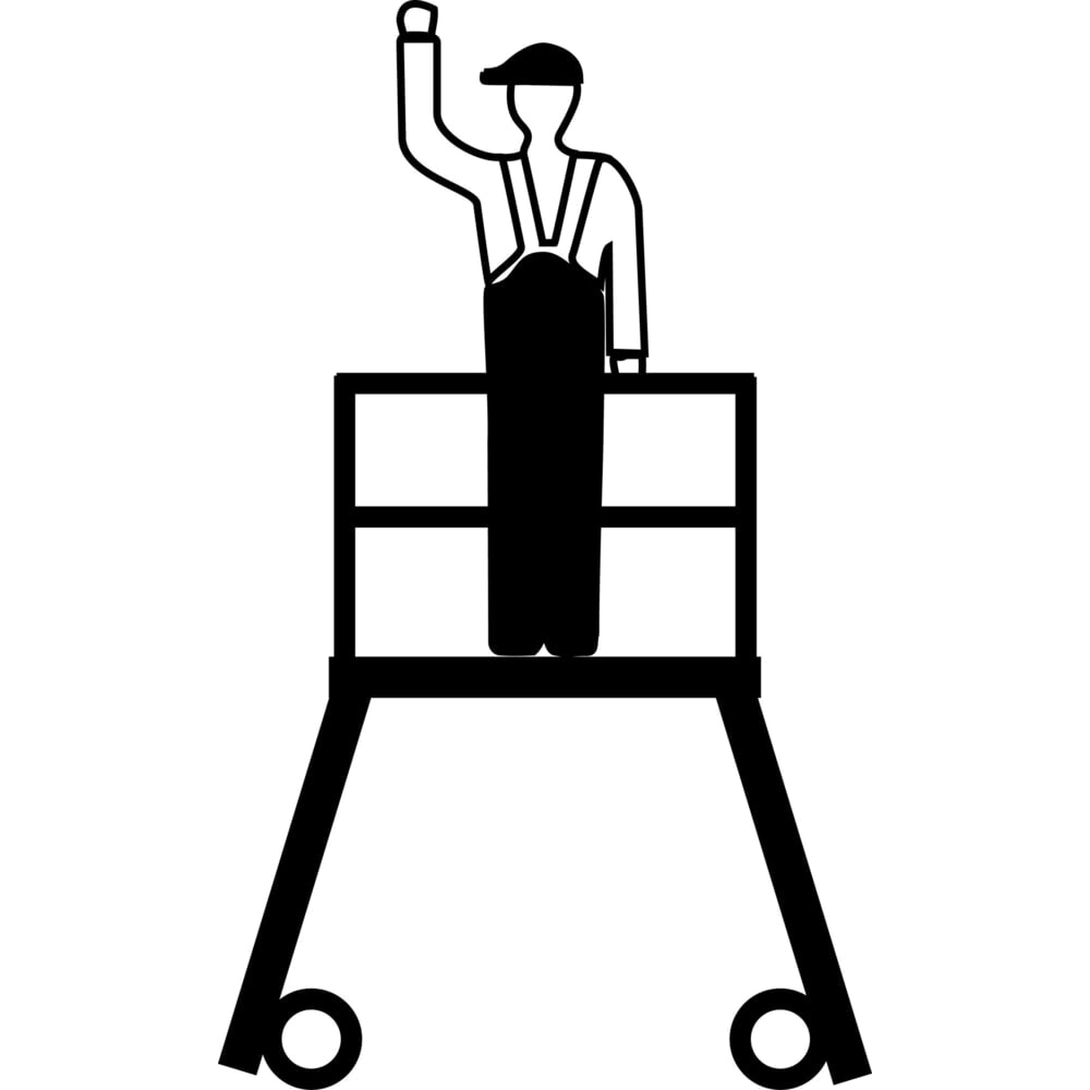 Produktabbildung Nr. 6: KRAUSE® STABILO fahrbare Podestleiter, einseitig begehbar, Profilrost R13, 8 Stufen