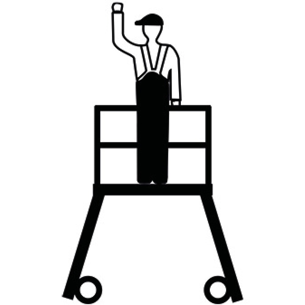 Produktabbildung Nr. 7: KRAUSE® STABILO fahrbare Podestleiter, einseitig begehbar, Profilrost R13, 8 Stufen