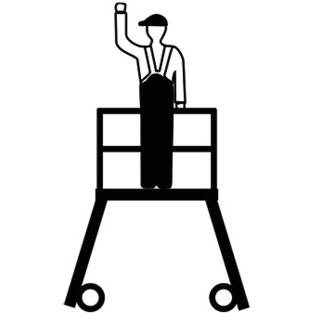 Produktabbildung Nr. 8: KRAUSE® STABILO fahrbare Podestleiter, einseitig begehbar, Profilrost R13, 2 Stufen