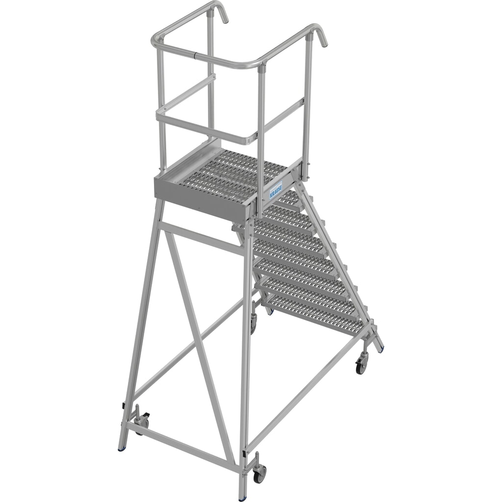 Produktabbildung Nr. 15: KRAUSE® STABILO fahrbare Podestleiter, einseitig begehbar, Profilrost R13, 8 Stufen