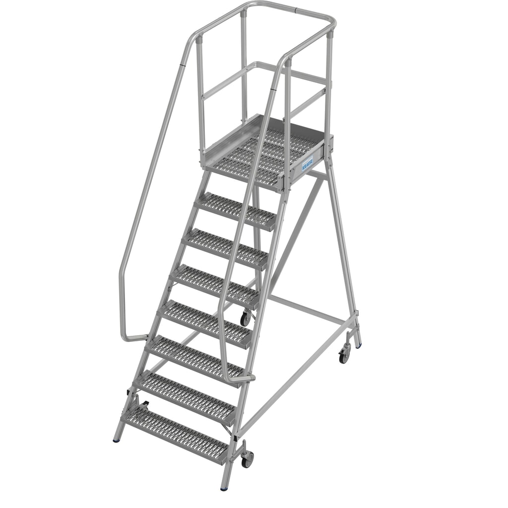 KRAUSE® STABILO fahrbare Podestleiter, einseitig begehbar, Profilrost R13, 8 Stufen Produktabbildung Nr. 16: KRAUSE® STABILO fahrbare Podestleiter, einseitig begehbar, Profilrost R13, 8 Stufen