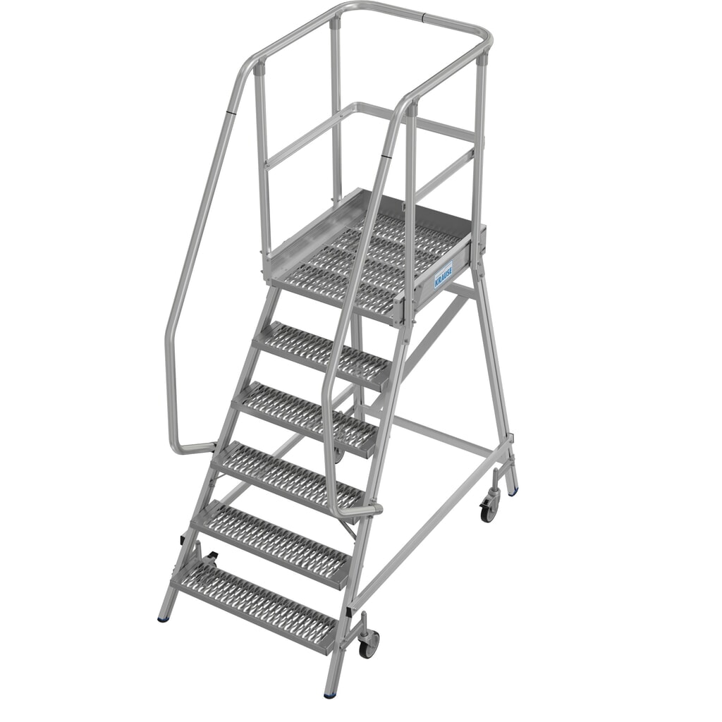 Produktabbildung Nr. 3: KRAUSE® STABILO fahrbare Podestleiter, einseitig begehbar, Profilrost R13, 6 Stufen