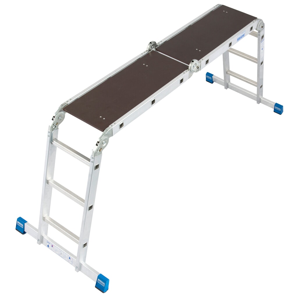 Produktabbildung: KRAUSE® STABILO Gelenkleiter Universal, inkl. Stand-Plattform, Gesamtlänge 3,55 m