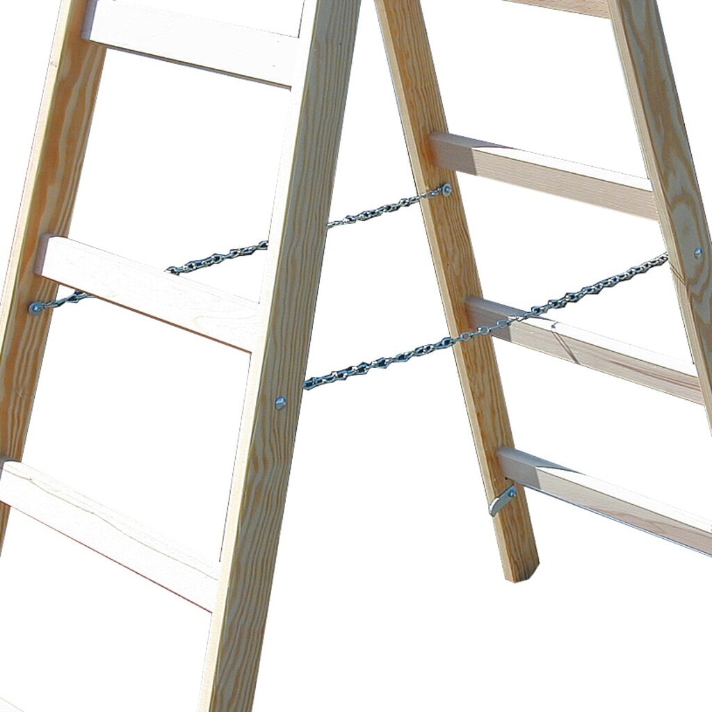 KRAUSE® STABILO Holz-Sprossenleiter, 2-seitig begehbar, Standhöhe 0,50 m Produktabbildung Nr. 2: KRAUSE® STABILO Holz-Sprossenleiter, 2-seitig begehbar, Standhöhe 0,50 m