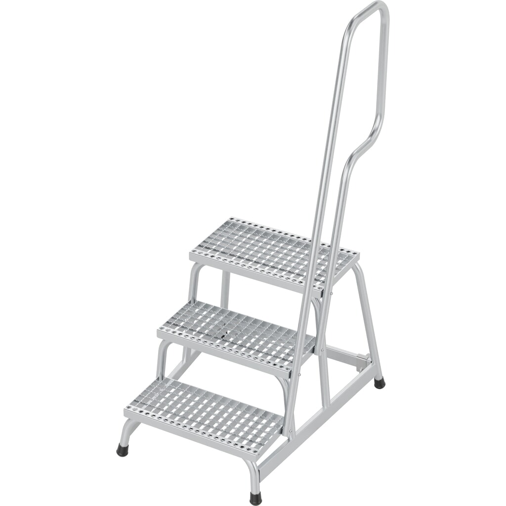 KRAUSE® STABILO mobiler Montagetritt mit rutschhemmenden R13-Gitterroststufen, 3 Stufen Produktabbildung Nr. 1: KRAUSE® STABILO mobiler Montagetritt mit rutschhemmenden R13-Gitterroststufen, 3 Stufen