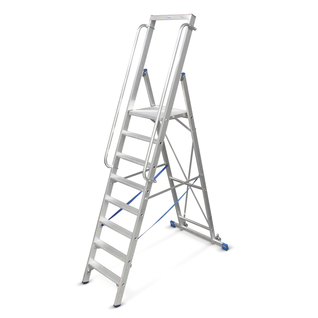 Produktabbildung: KRAUSE® STABILO Plattformleiter aus Aluminium mit großer Standplattform, 6 Stufen