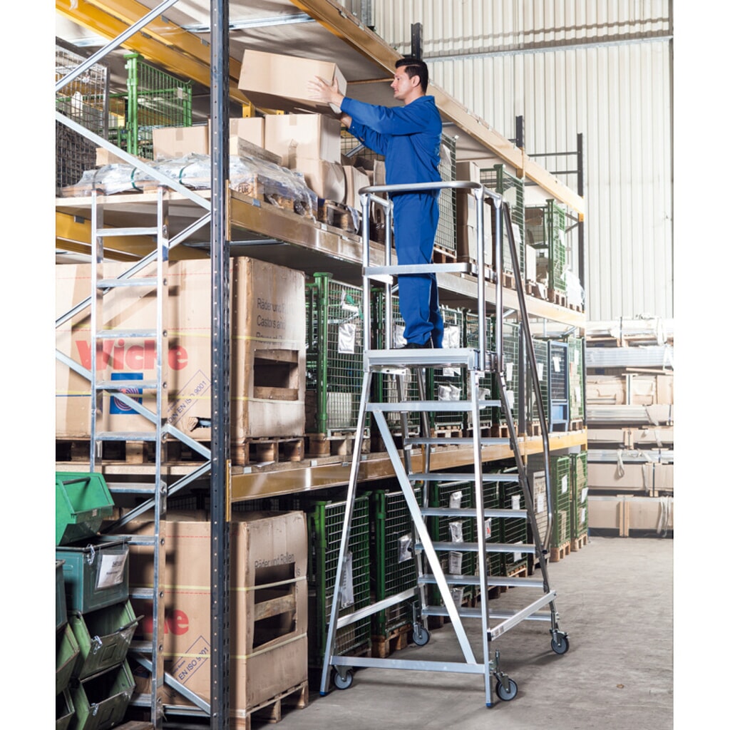Produktabbildung Nr. 13: KRAUSE® STABILO Podesttreppe, 1-seitig, verfahrbar, Standhöhe 1,20 m