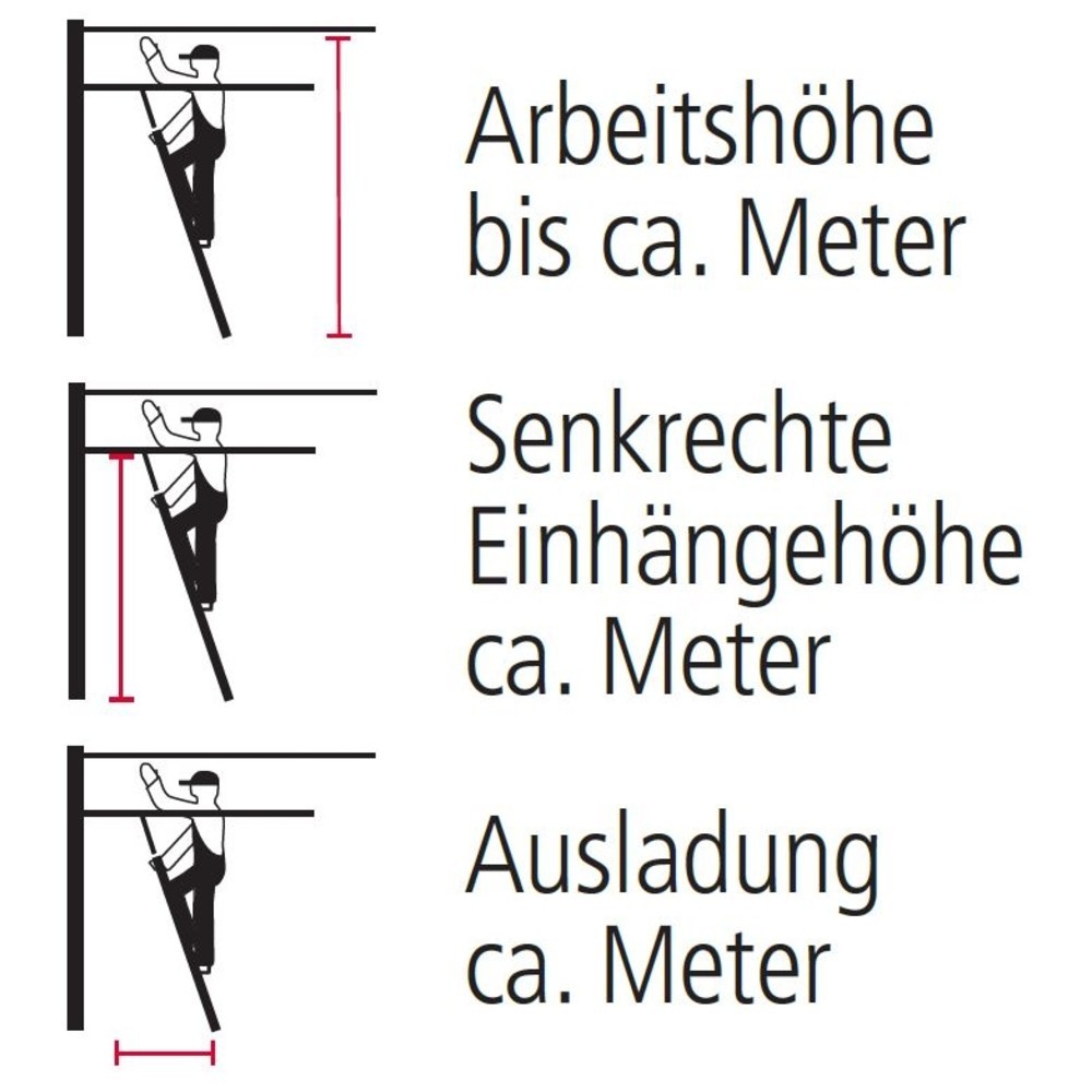 Produktabbildung Nr. 4: KRAUSE® STABILO Stufen-Regalleiter mit Haken für Rundrohr, Standhöhe 1,15 m
