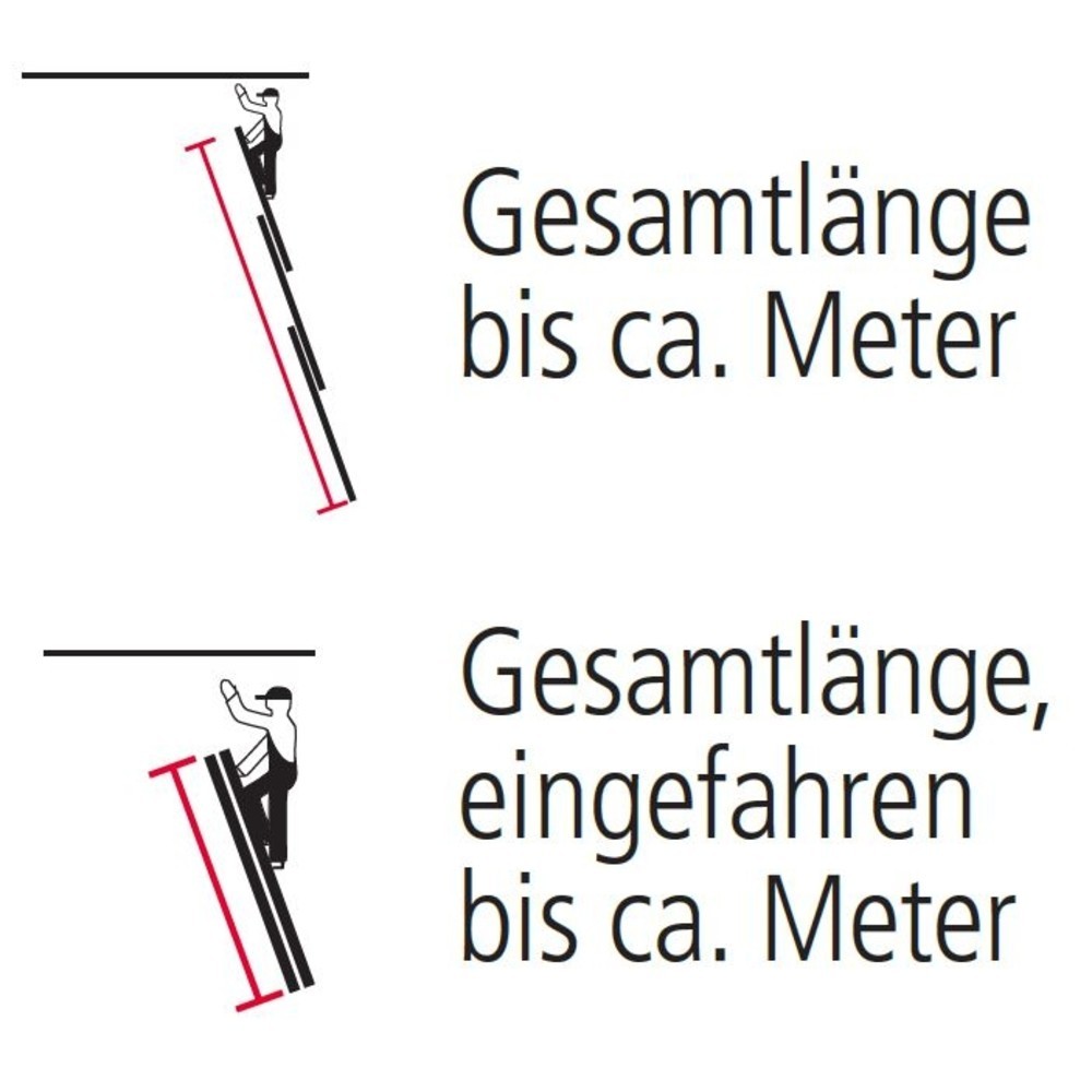 Produktabbildung Nr. 3: KRAUSE® STABILO Seilzug-Anlegeleiter, 2-teilig, Standhöhe 8,95 m