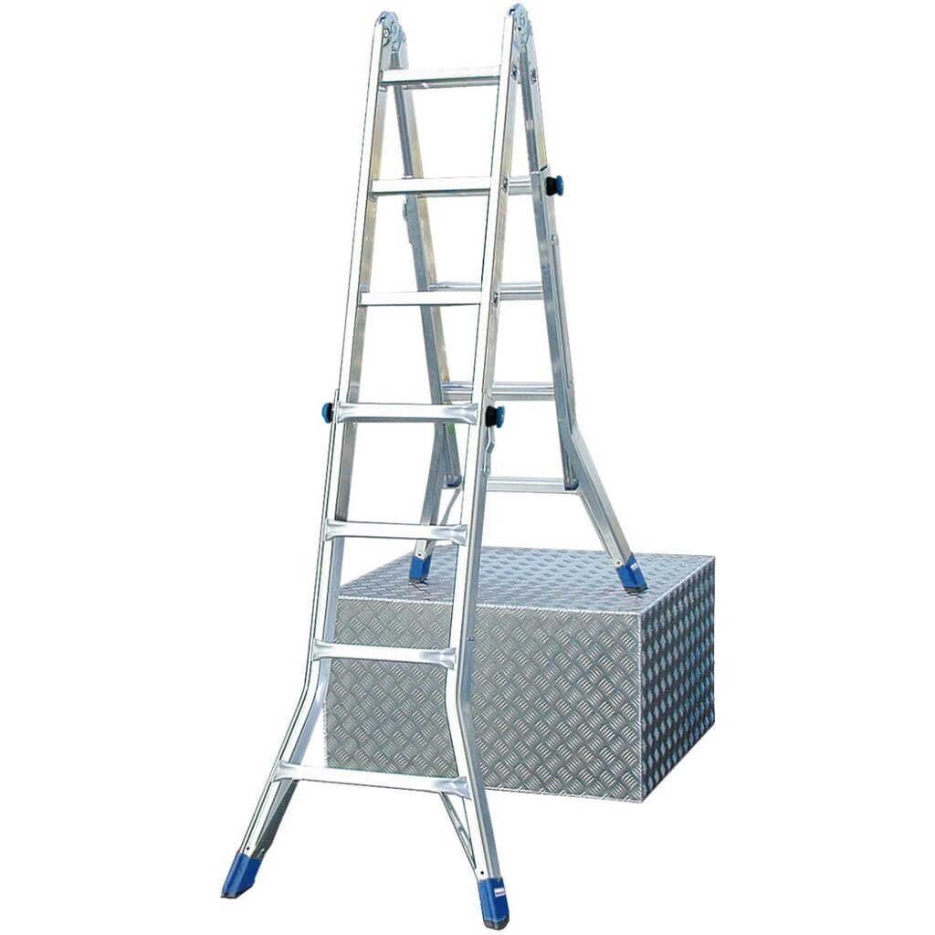 KRAUSE® STABILO Gelenk-Teleskopleiter 4x4 Sprossen Produktabbildung Nr. 1: KRAUSE® STABILO Gelenk-Teleskopleiter 4x4 Sprossen