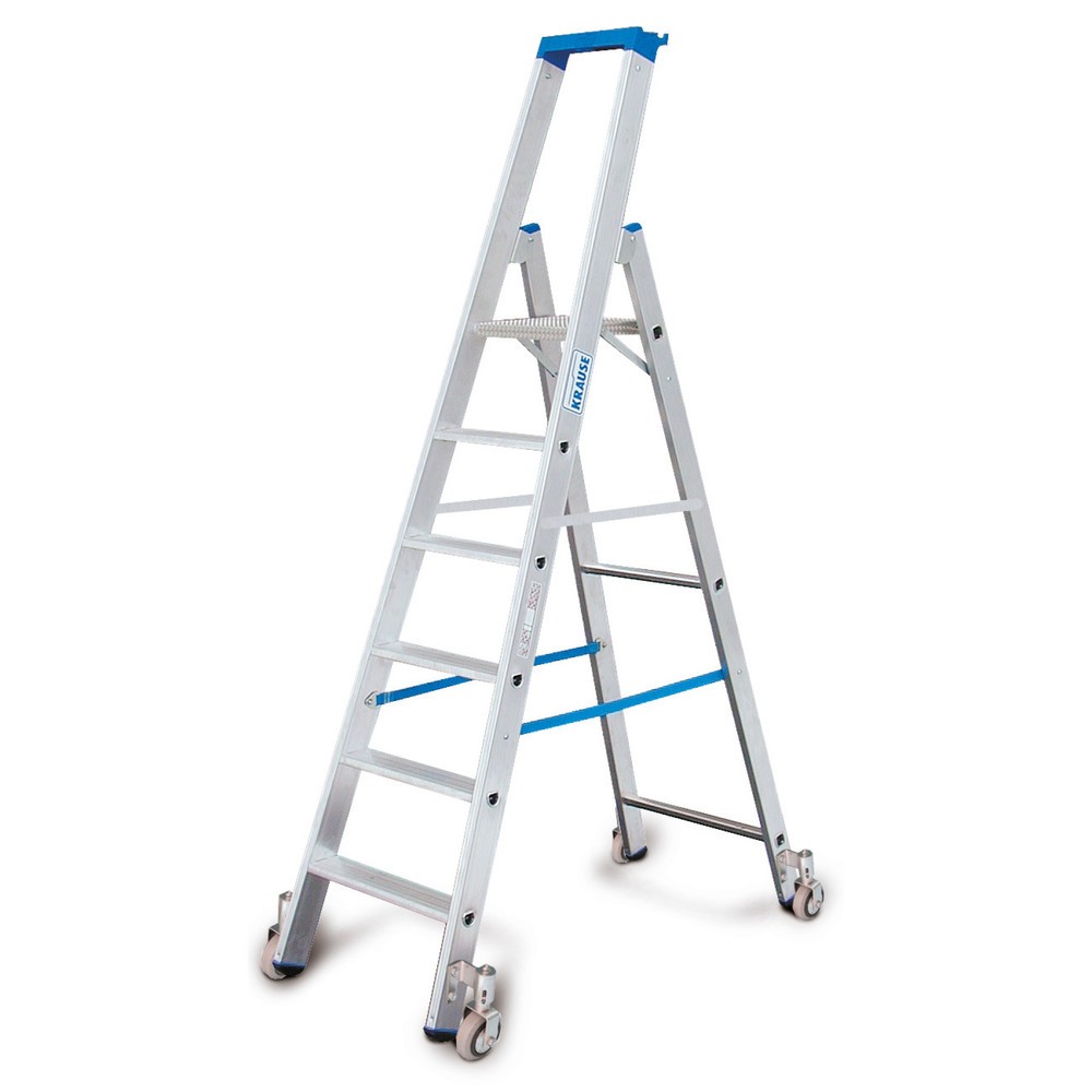 Produktabbildung: KRAUSE® Stufen-r Profi, 1-seitig begehbar, mit Rollen, Standhöhe 1,65 m