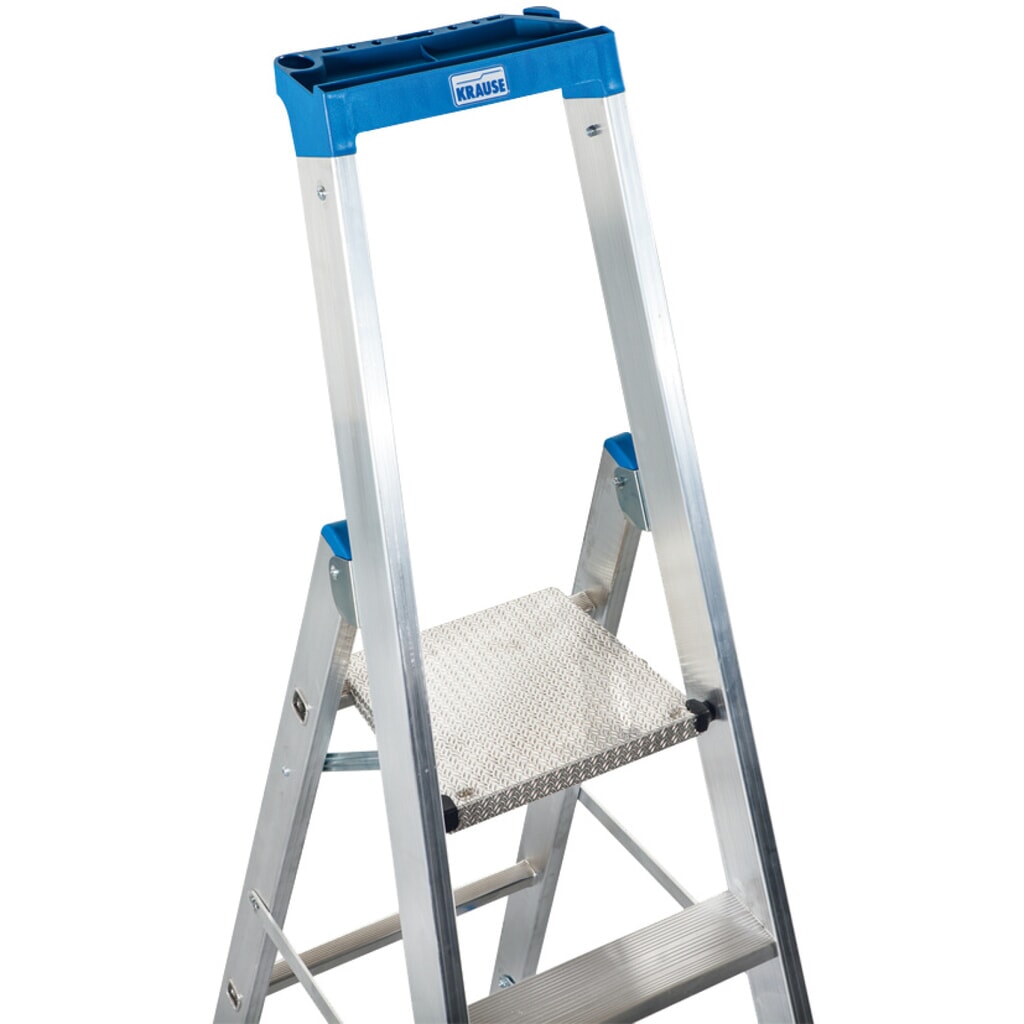 KRAUSE® Stufen-r Profi, 1-seitig begehbar, mit Traverse und Rollen, Standhöhe 1,40 m Produktabbildung Nr. 2: KRAUSE® Stufen-r Profi, 1-seitig begehbar, mit Traverse und Rollen, Standhöhe 1,40 m