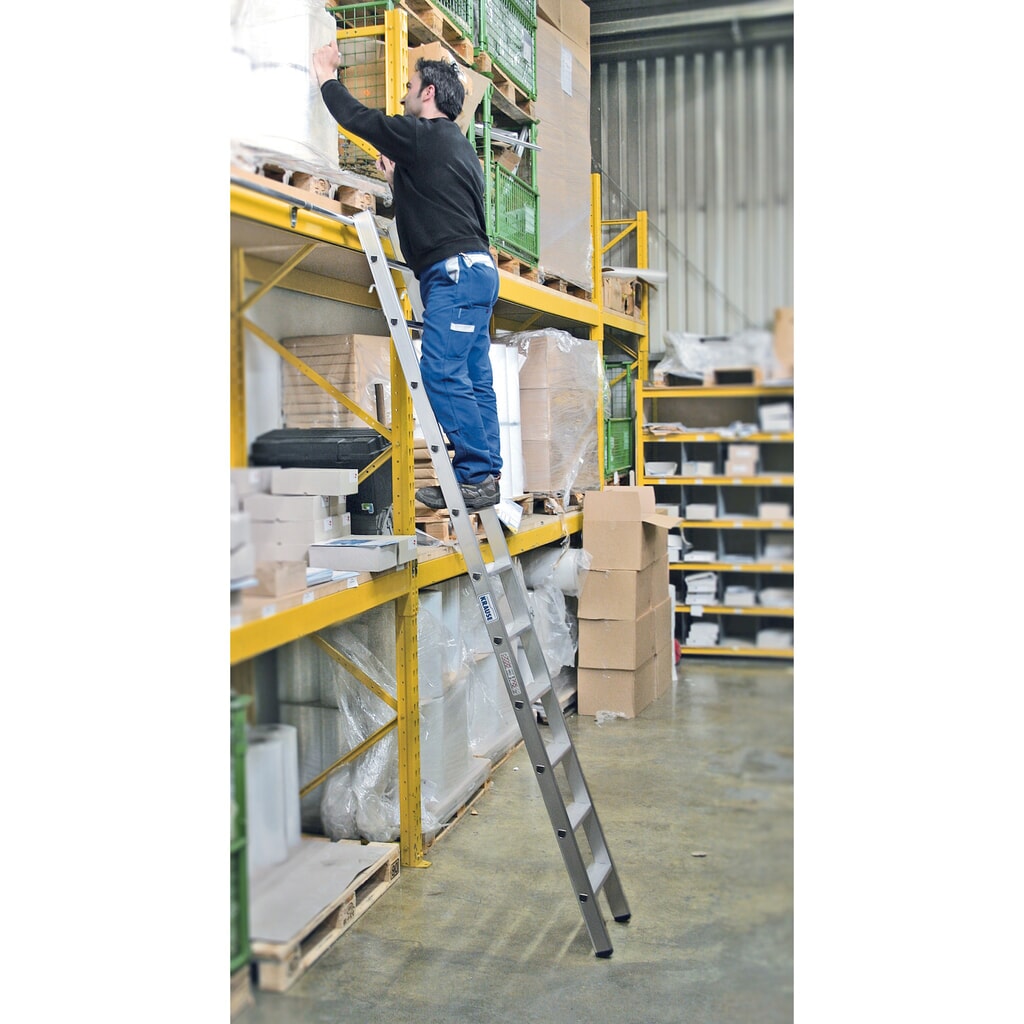 Produktabbildung Nr. 1: KRAUSE® STABILO Stufen-Regalleiter mit Haken für Rundrohr, Standhöhe 0,70 m