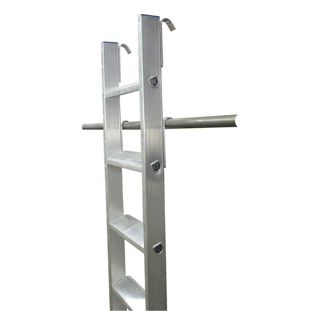 KRAUSE® STABILO Stufen-Regalleiter mit Haken für Rundrohr, Standhöhe 0,70 m Produktabbildung Nr. 3: KRAUSE® STABILO Stufen-Regalleiter mit Haken für Rundrohr, Standhöhe 0,70 m