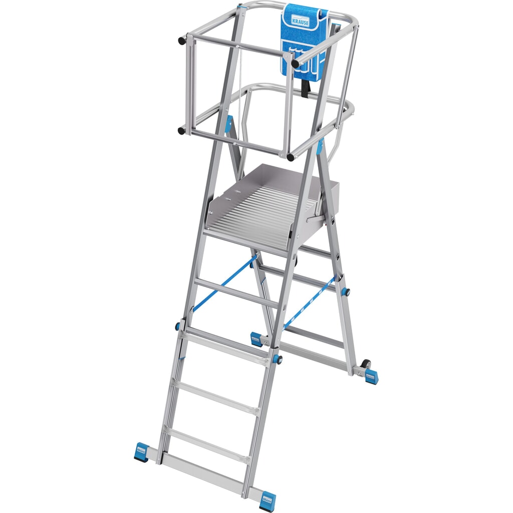 Produktabbildung Nr. 20: KRAUSE® STABILO Teleskop-Podestleiter mit großer Standplattform SkyMatic 3-5 Sprossen