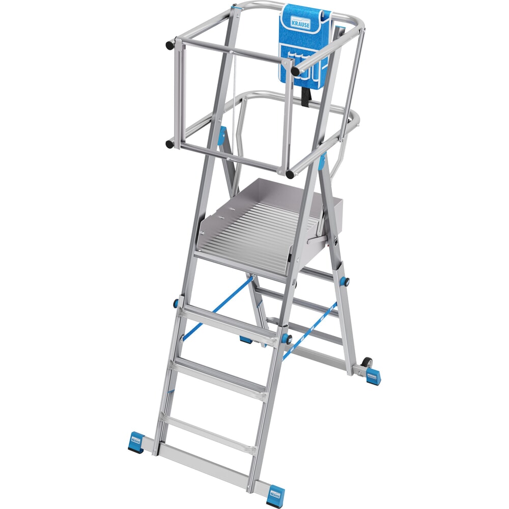 Produktabbildung Nr. 3: KRAUSE® STABILO Teleskop-Podestleiter mit großer Standplattform SkyMatic 3-5 Sprossen