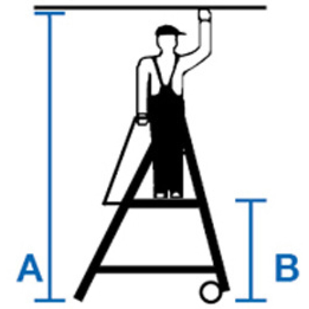 Produktabbildung Nr. 10: KRAUSE® STABILO Teleskop-Podestleiter mit großer Standplattform SkyMatic 3-5 Sprossen