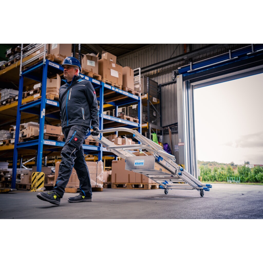 KRAUSE® STABILO Teleskop-Podestleiter mit großer Standplattform SkyMatic 3-5 Sprossen Produktabbildung Nr. 5: KRAUSE® STABILO Teleskop-Podestleiter mit großer Standplattform SkyMatic 3-5 Sprossen