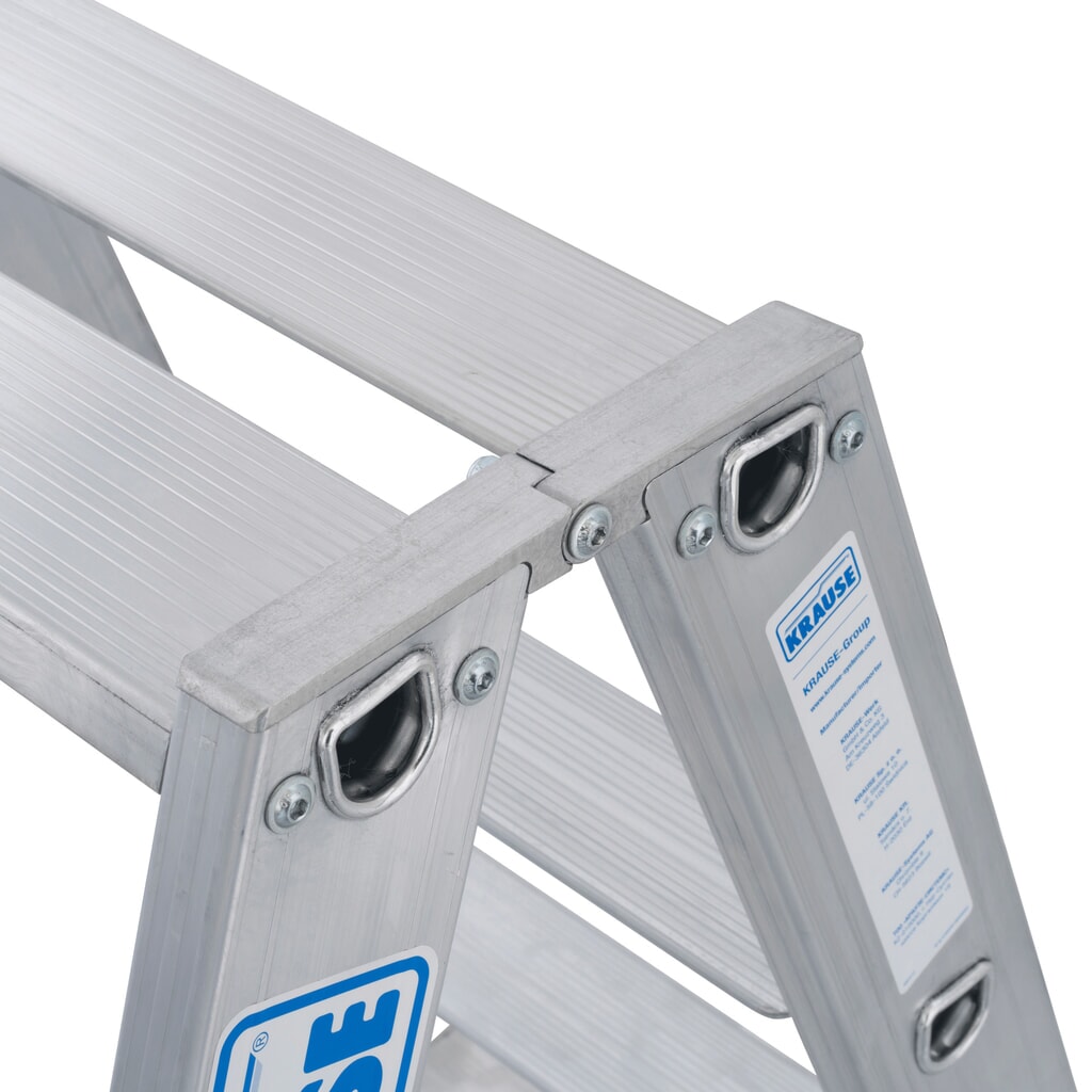 KRAUSE® STABILO Teleskopleiter mit Stufen, beidseitig begehbar, 2 x 7 Stufen Produktabbildung Nr. 2: KRAUSE® STABILO Teleskopleiter mit Stufen, beidseitig begehbar, 2 x 7 Stufen