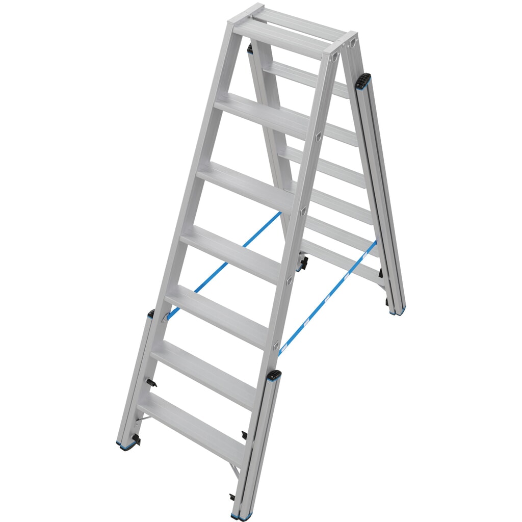 KRAUSE® STABILO Teleskopleiter mit Stufen, beidseitig begehbar, 2 x 7 Stufen Produktabbildung Nr. 3: KRAUSE® STABILO Teleskopleiter mit Stufen, beidseitig begehbar, 2 x 7 Stufen