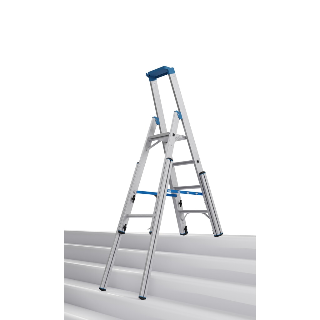 KRAUSE® STABILO Teleskopleiter mit Stufen, einseitig begehbar, 4 Stufen Produktabbildung: KRAUSE® STABILO Teleskopleiter mit Stufen, einseitig begehbar, 4 Stufen
