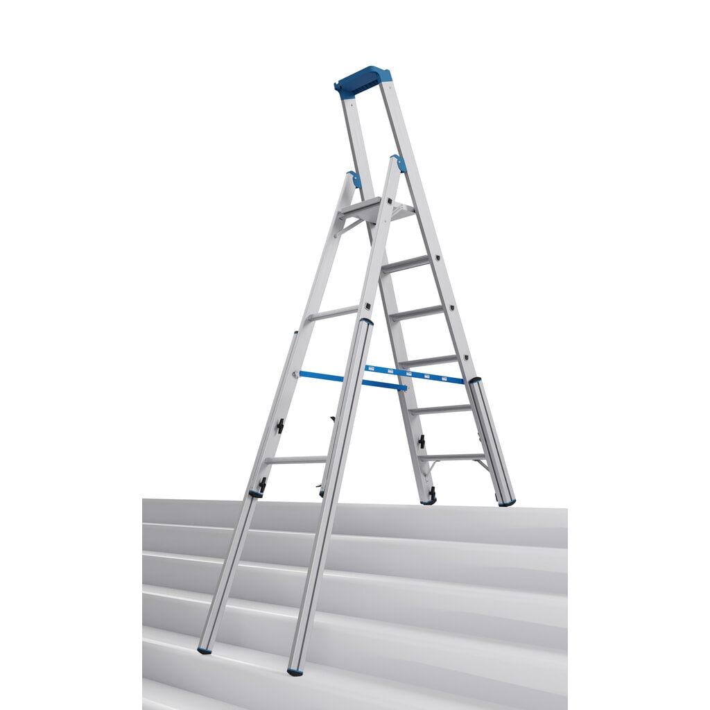 KRAUSE® STABILO Teleskopleiter mit Stufen, einseitig begehbar, 6 Stufen Produktabbildung: KRAUSE® STABILO Teleskopleiter mit Stufen, einseitig begehbar, 6 Stufen
